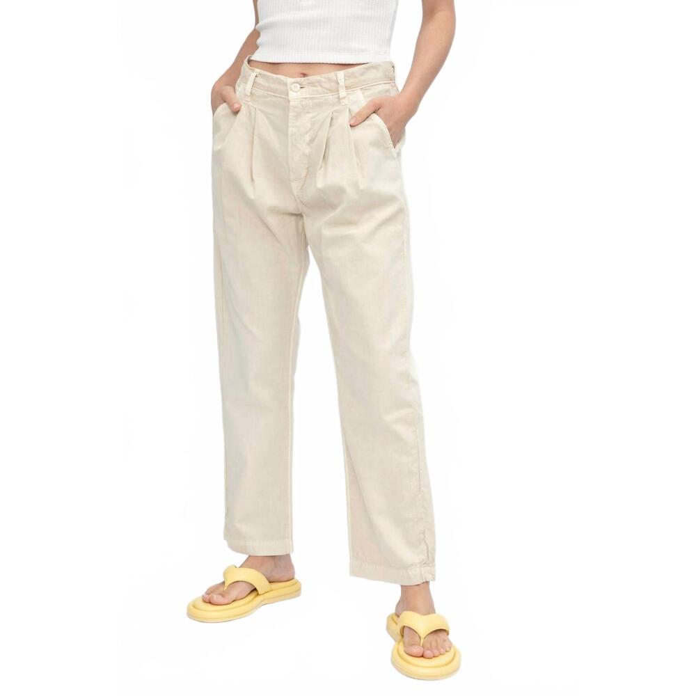NEW NSF hayden pleated pant in pigment flour in beige